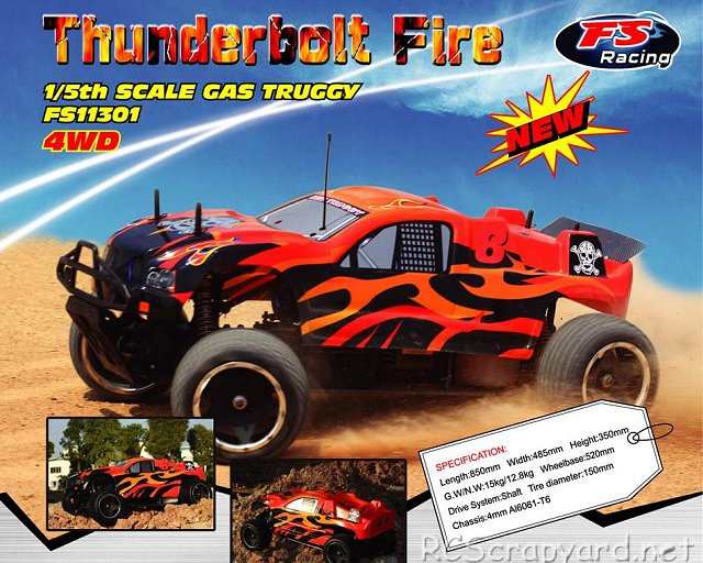FS Racing Thunderbolt Fire 4WD - 1:5 Nitro Truggy