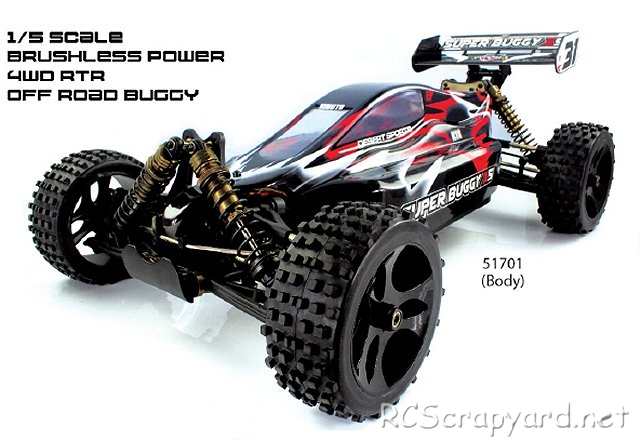 Himoto Super Buggy X5 - 1:5 Électrique Buggy