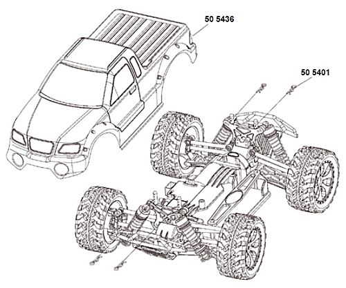 Jamara Z18 CRT Truggy Chassis