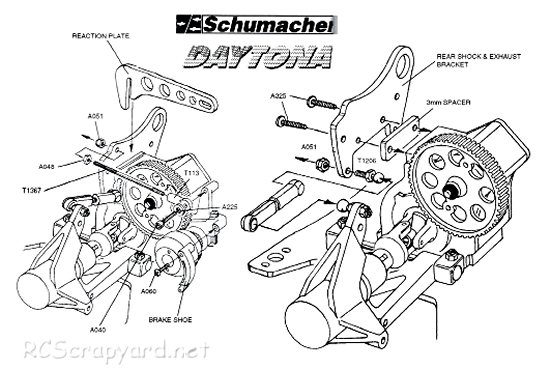 Schumacher Daytona Chassis - 1:10 Nitro RC Touring Car