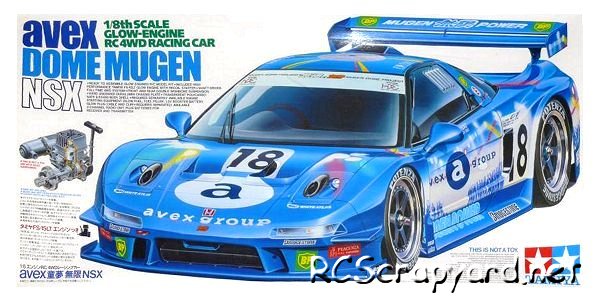 Tamiya Avex Dome Mugen NSX - 44008 - 1:8 Nitro On Road