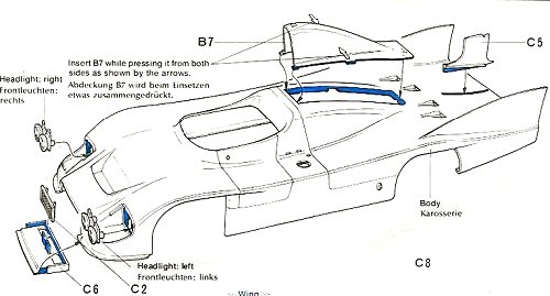 Tamiya Martini Porsche 936 Turbo #58006 bodyshell