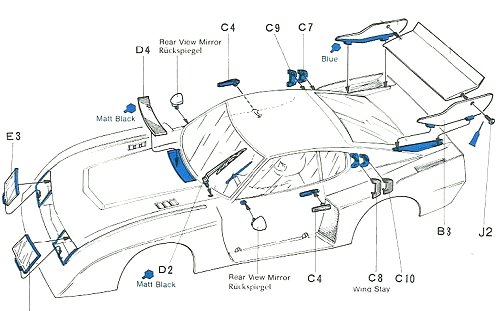 Tamiya Toyota Celica LB Turbo Gr.5 (CS) #58009 Body Shell