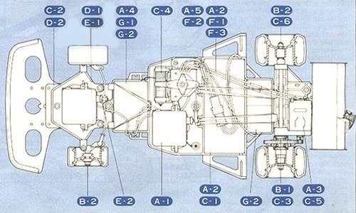 Tamiya March 782 BMW #58013 Chassis