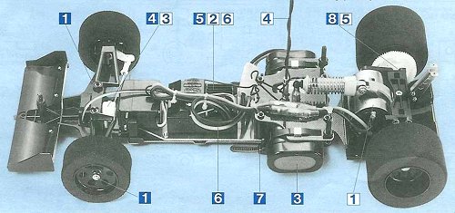 Tamiya Williams FW-11B Honda F1 #58069 Chassis