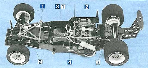 Tamiya Jaguar XJR-12 #58092 Chassis