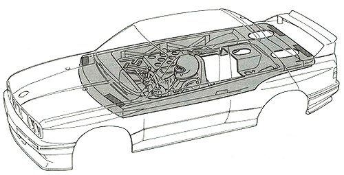 Tamiya Schnitzer BMW M3 Sport Evo #58113 TA01 bodyshell