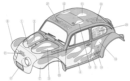 Tamiya Blitzer Beetle #58122 Body Shell