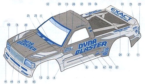 Tamiya Dyna Blaster #58123 Bodyshell