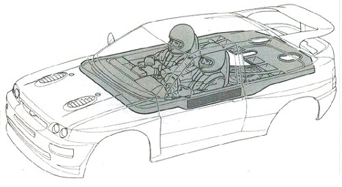 Tamiya Michelin Pilot Ford Escort RS Cosworth #58125 TA-01 bodyshell