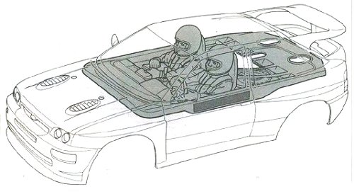 Tamiya Michelin Pilot Ford Escort RS Cosworth #58125 TA-01 Bodyshell