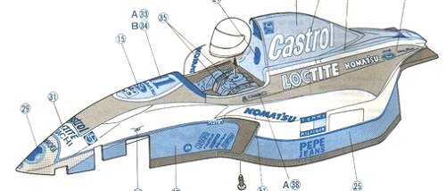 Tamiya Lotus 107B Ford #58126 F103 Body Shell