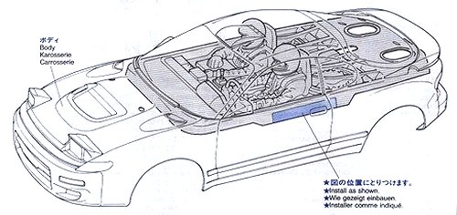 Tamiya Castrol Celica 93 Monte-Carlo #58129 TA02 Body Shell