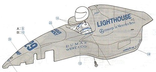 Tamiya Sauber C12 #58130 F103 bodyshell