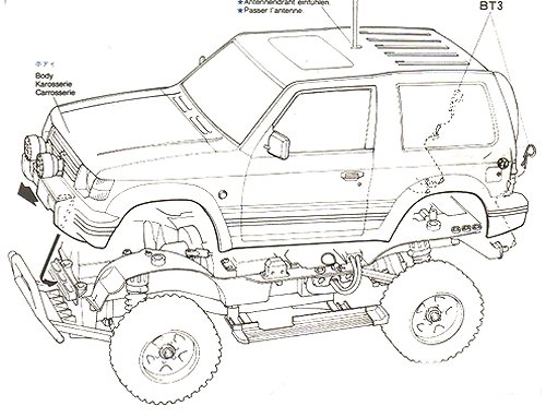 Tamiya Mitsubishi Pajero Metaltop #58132 CC01 Bodyshell