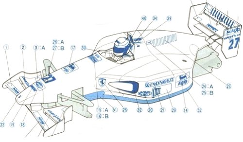 Tamiya Ferrari 412T1 #58142 F103 bodyshell