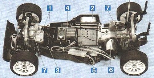 Tamiya Opel Calibra V6 DTM #58150 TA02 Chassis