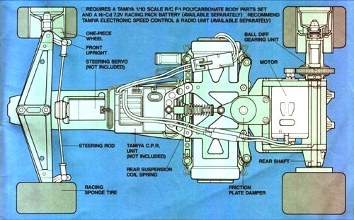 Tamiya F103RS Chassis #58156 Diagram