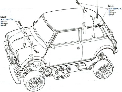 Tamiya Rover Mini Cooper 94 Monte Carlo #58163 M-01 Bodyshell