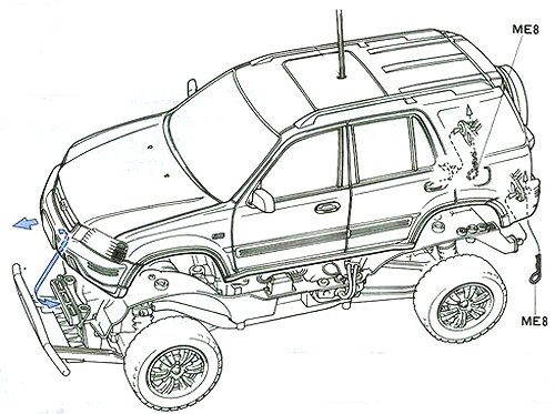 Tamiya Honda CR-V Sport Utility #58178 CC01 bodyshell