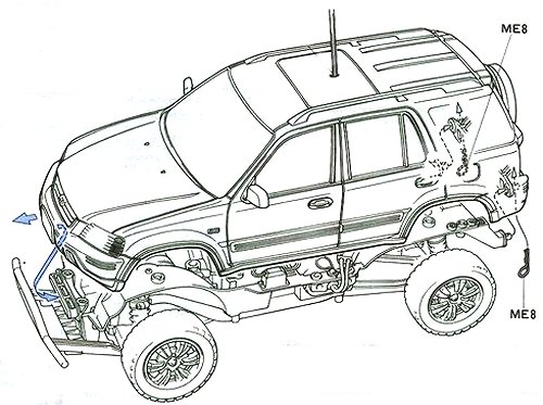 Tamiya Honda CR-V Sport Utility #58178 CC01 Bodyshell