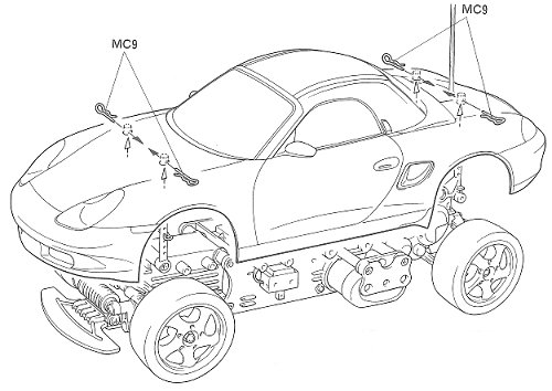 Tamiya Porsche Boxster #58197 M-02L Body Shell