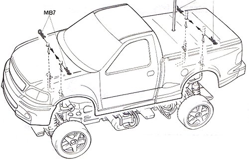 Tamiya Ford SVT F-150 Lightning #58222 TL01 Bodyshell