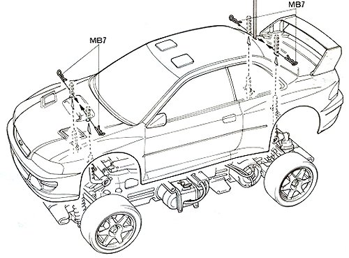 Tamiya Subaru Impreza WRC #58226 TL-01 Body Shell