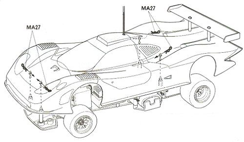 Tamiya Porsche 911 GT1 98 LM Winner #58230 F103RS Body Shell