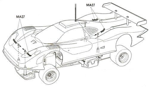 Tamiya Porsche 911 GT1 98 LM Winner #58230 F103RS Bodyshell