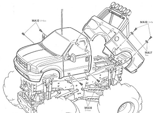 Tamiya Juggernaut #58232 Body Shell