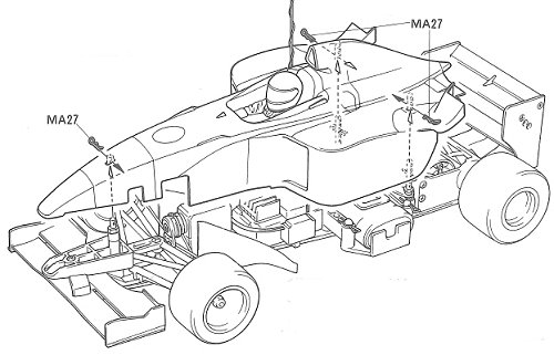 Tamiya McLaren Mercedes MP4/13 #58235 F103RS bodyshell