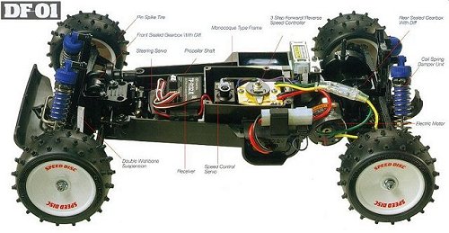 Tamiya Manta Ray 2005 #58360 DF-01 Chassis