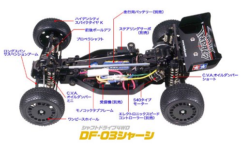 Tamiya Dark Impact #58370 DF-03 Chassis