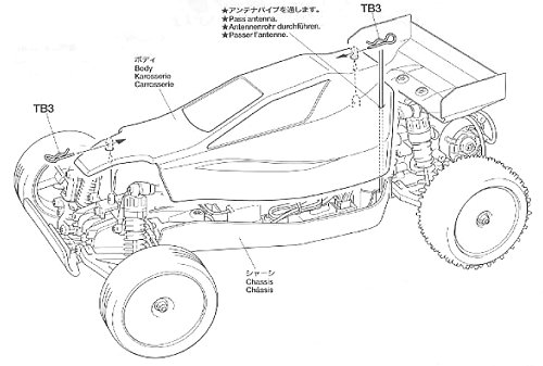 Tamiya Sand Viper #58374 DT-02 Body Shell