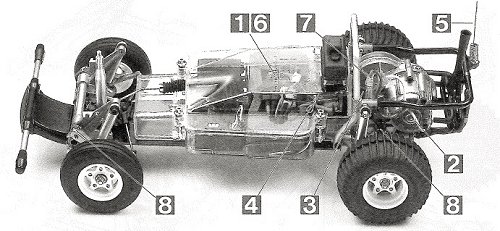 Tamiya Sand Scorcher 2010 #58452 Chassis