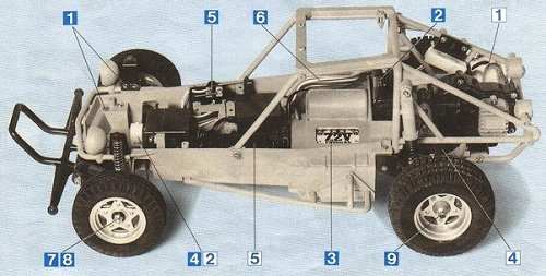 Tamiya Fast Attack Vehicle 2011 (FAV) #58496 Chassis