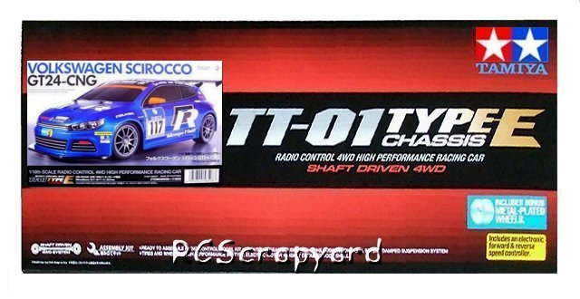 Tamiya Volkswagen Scirocco GT24 - #58508 TT-01 Type-E  - 1:10 Électrique RC Touring Car