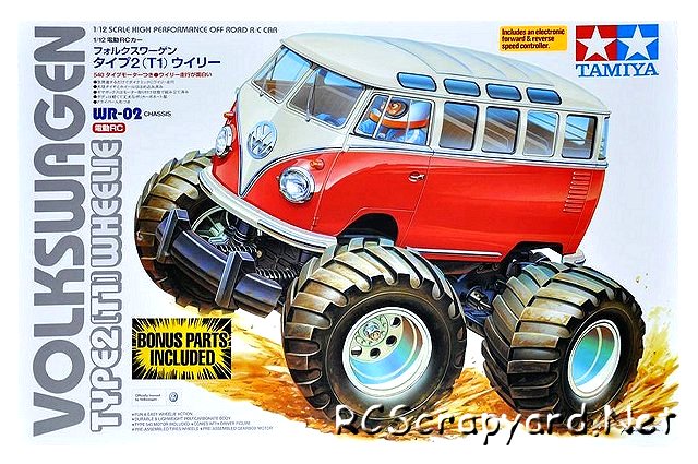 Tamiya Volkswagen Type 2 Wheelie (T1) - #58512 - 1:12 Elektrisch Model