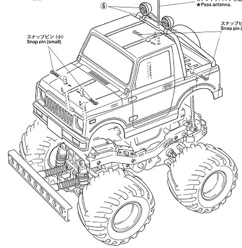 Tamiya Suzuki Jimny (SJ30) Wheelie - #58531 WR-02 Body Shell