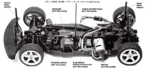 Tamiya Raybrig NSX Concept GT - TB04 #58598 Chassis