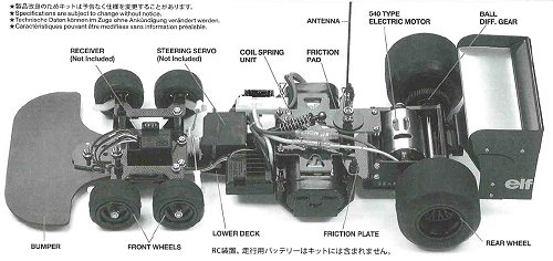 Tamiya Tyrrell P34 Six Wheeler 1976 Japan GP #84111 F103 Chassis