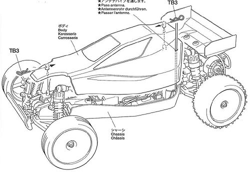 Tamiya DT-02 MS Chassis #49475 Bodyshell