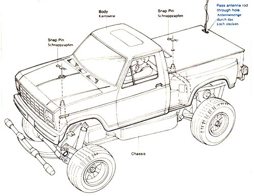 Tamiya Ford F-150 Ranger XLT #58027 Bodyshell