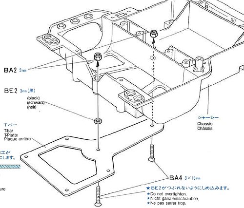 Tamiya Group-C Chassis Rear