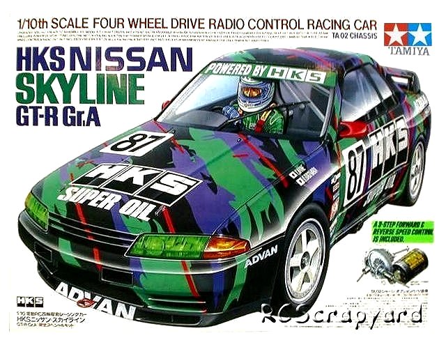 58140 • Tamiya HKS Nissan Skyline GT-R Gr.A • TA-02 • (Radio 