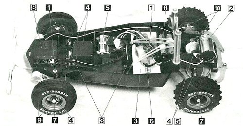 Tamiya Holiday Buggy #58023 - Chassis Diagram