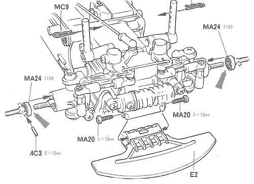 Tamiya M02 Chassis Front