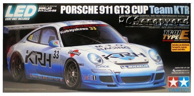 Tamiya Porsche 911 GT3 CUP Team KTR - #58422 TT01E