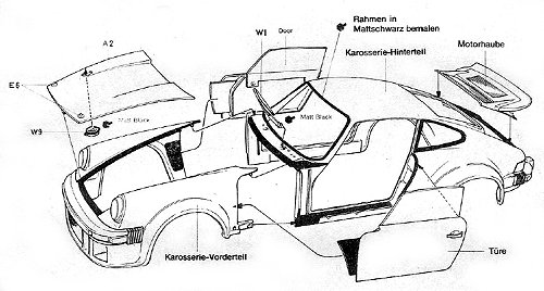 Tamiya Porsche 934 58001 Bodyshell